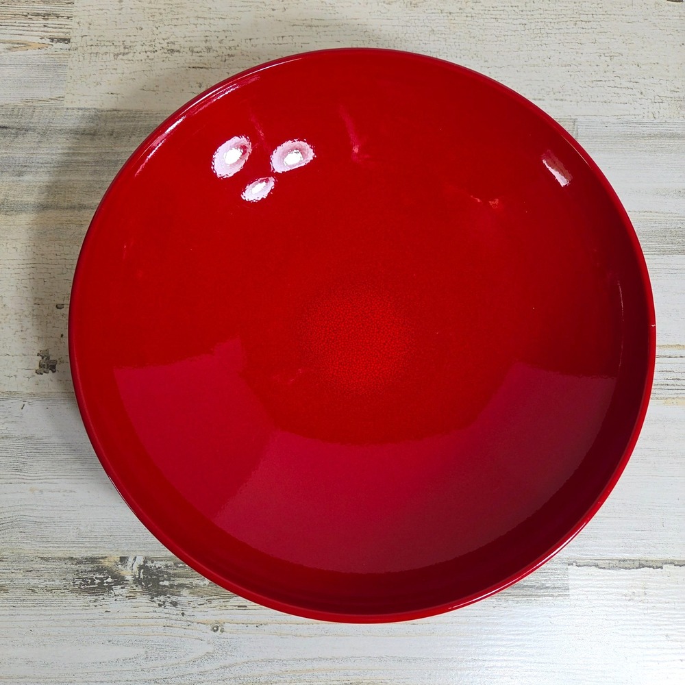 Vtg Waechtersbach Germany Red Fun Factory 12.75" Large Serving /Pasta/ Soup Bowl